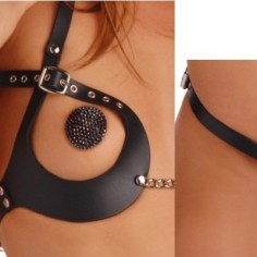 Girls wearing peephole bra  